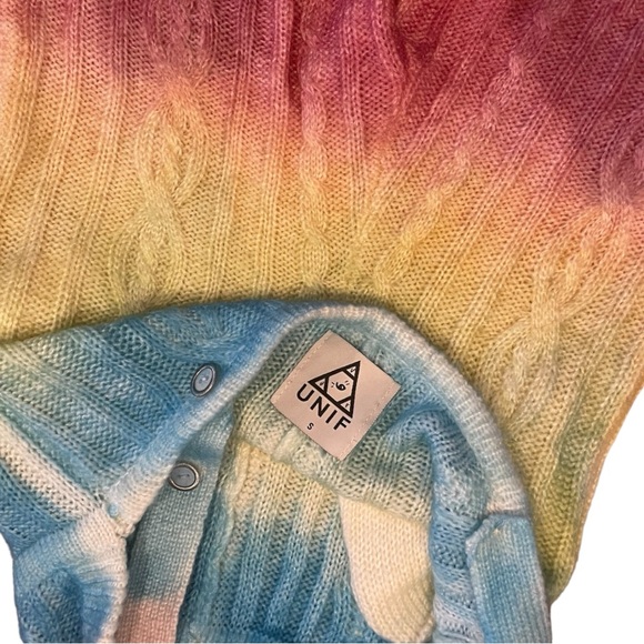 UNIF | Cake Rainbow Knit Romper Overalls - Picture 6 of 8